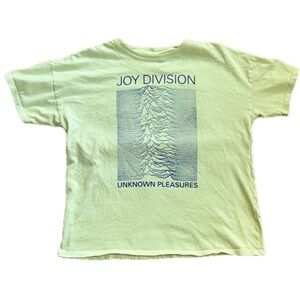 American Eagle Joy Division Tee T Shirt Size Small Light Fluorescent Green